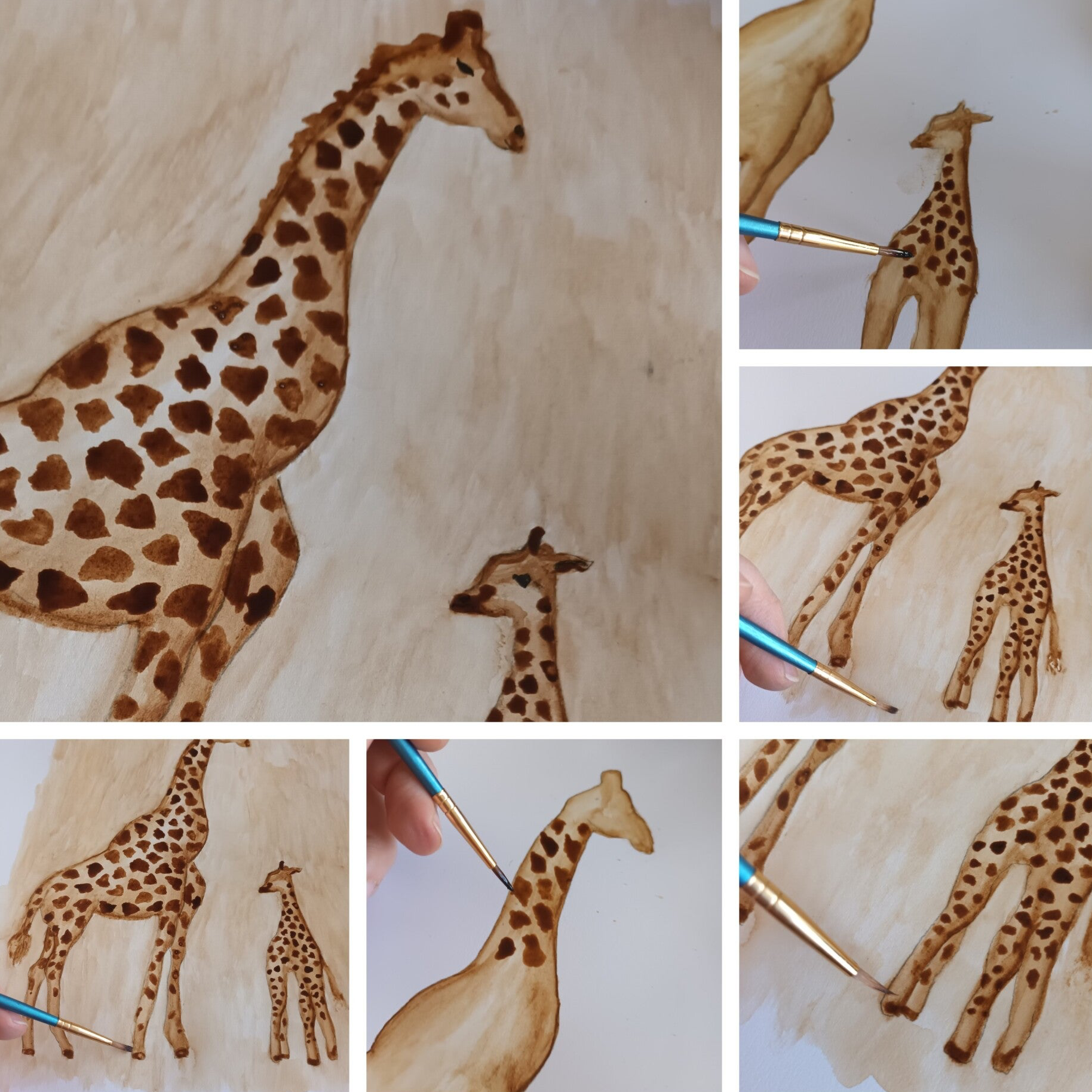 Intuïtieve schildering koffie en thee