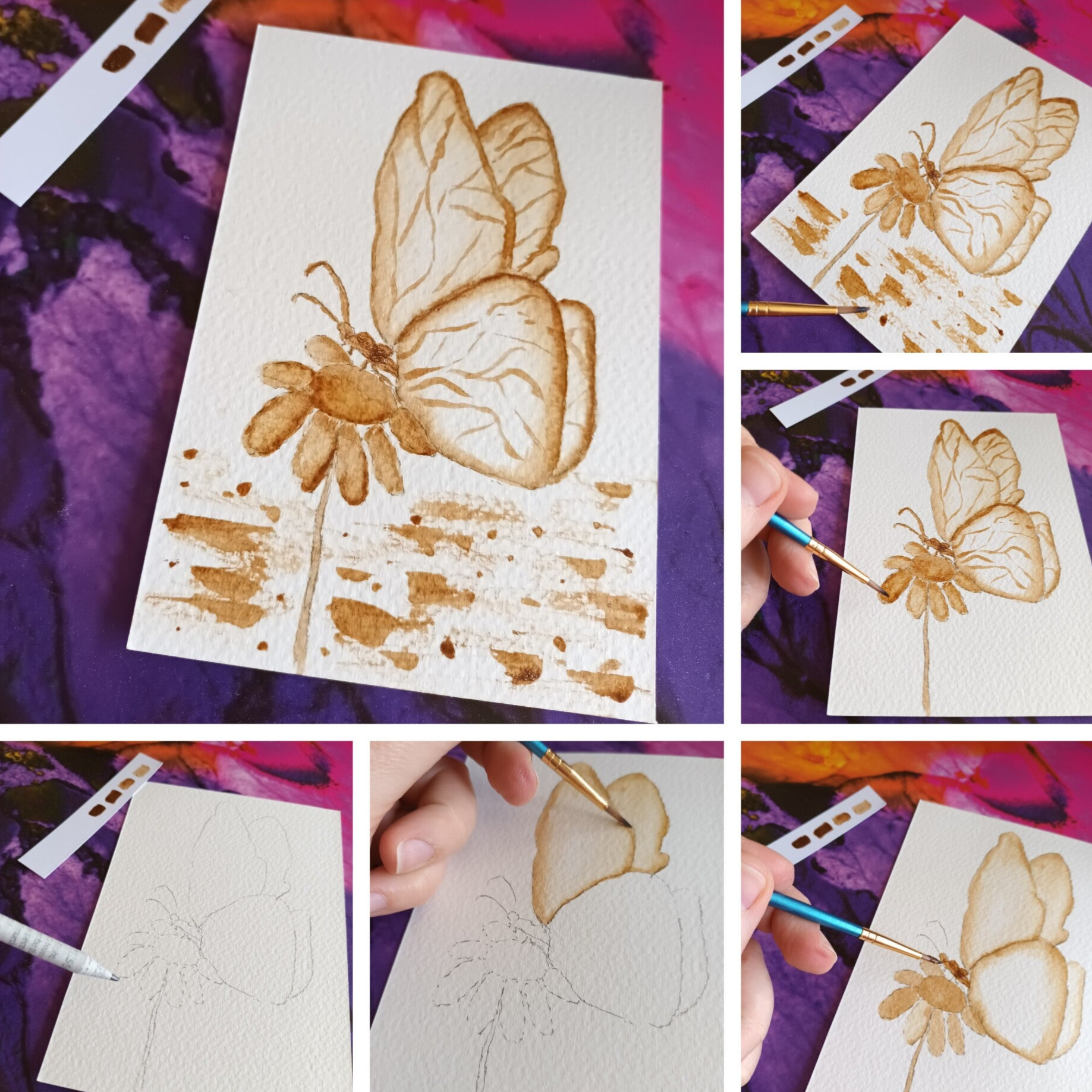 Intuïtieve schildering koffie en thee