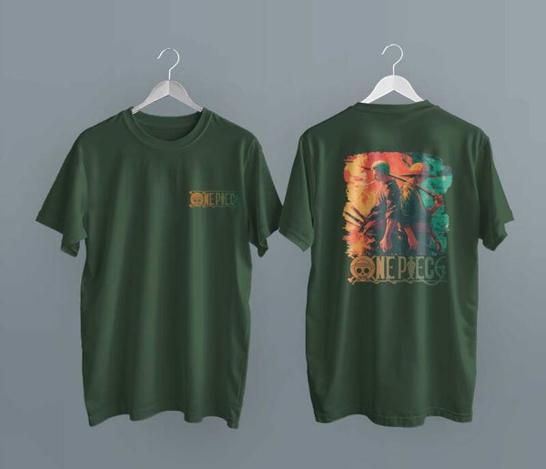 Camiseta Zoro y Lufy rasgado.
