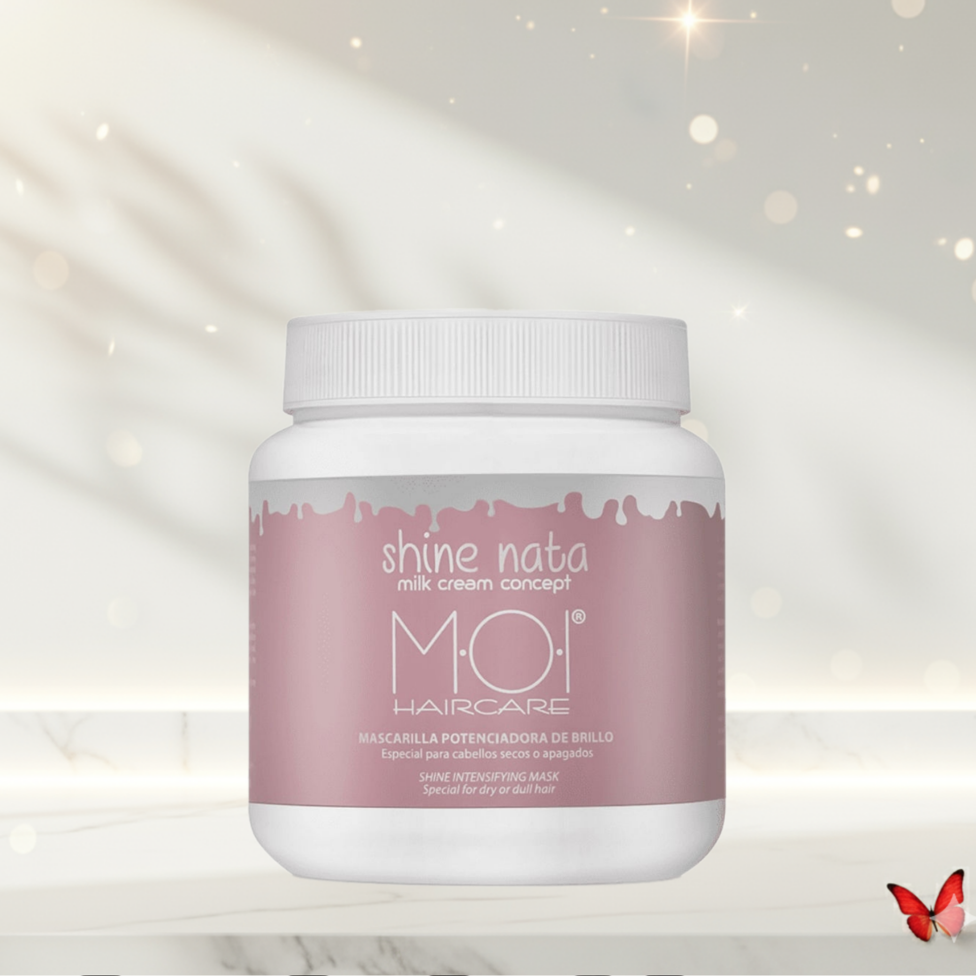 Mascarilla Shine Nata Potenciadora de Brillo con Keratina y Aceite de Ricino – Cabello Seco o Apagado