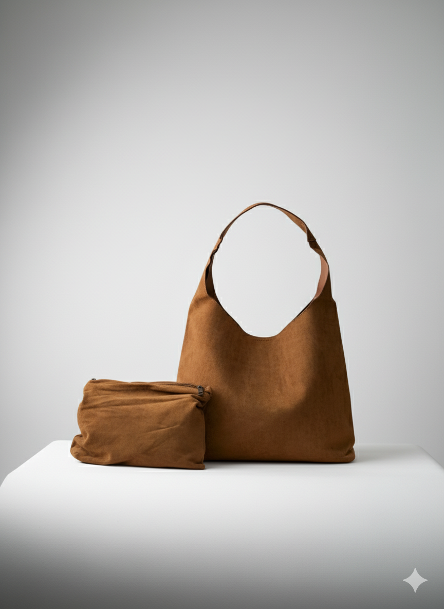 Bolso Hobo de Ante Sintético