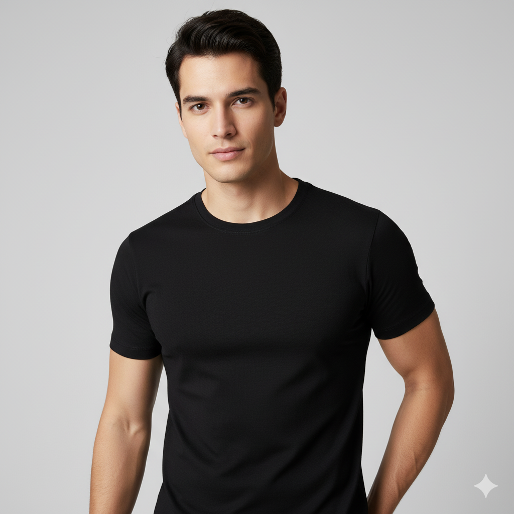 Camiseta térmica hombre negro