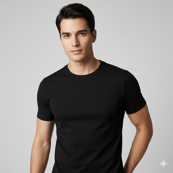 Camiseta térmica hombre negro