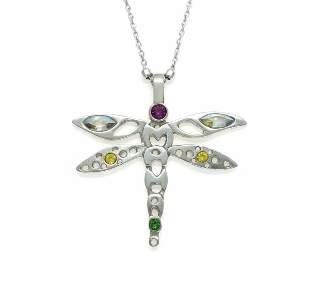 Colgante Libélula. Plata de primera ley