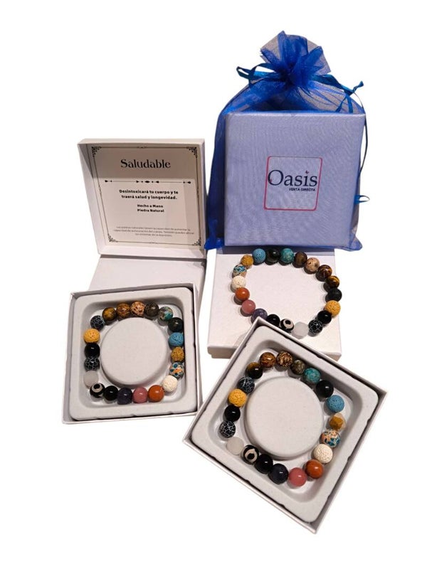 Pulsera de Piedras Naturales – Hecha a Mano