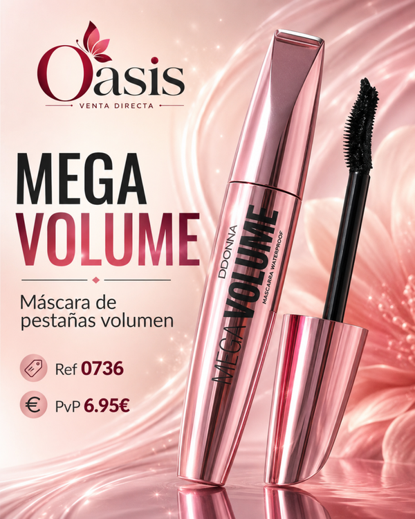 Máscara de Pestañas Mega Volume Waterproof – Volumen Intenso