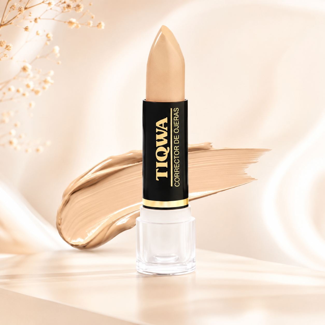 Corrector Líquido TIQWA – Cobertura Perfecta para Ojeras e Imperfecciones