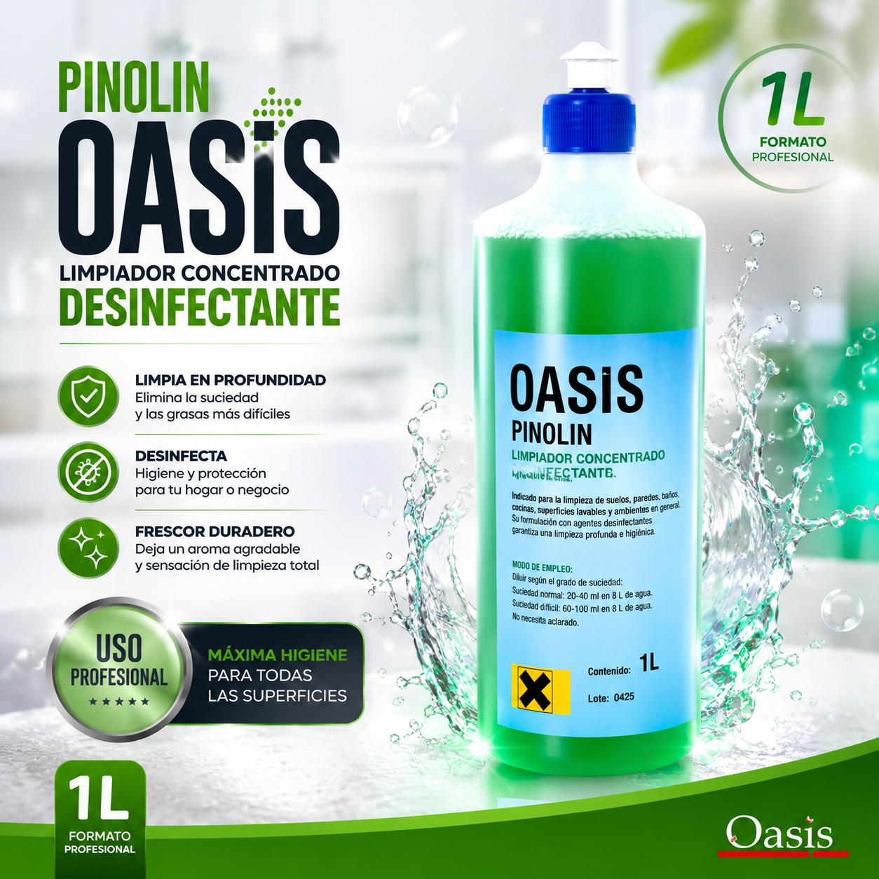 Pinolín Limpiador Desinfectante Superconcentrado – 1 L