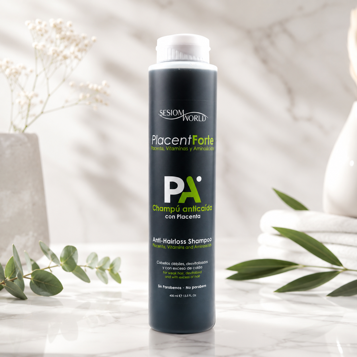 PlacentForte – Champú Anticaída con Placenta, Vitaminas y Aminoácidos
