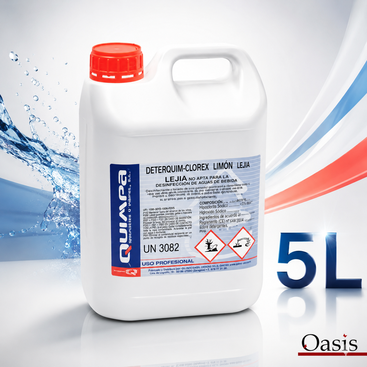 Lejía con Detergente y Perfume de Limón – 5 L