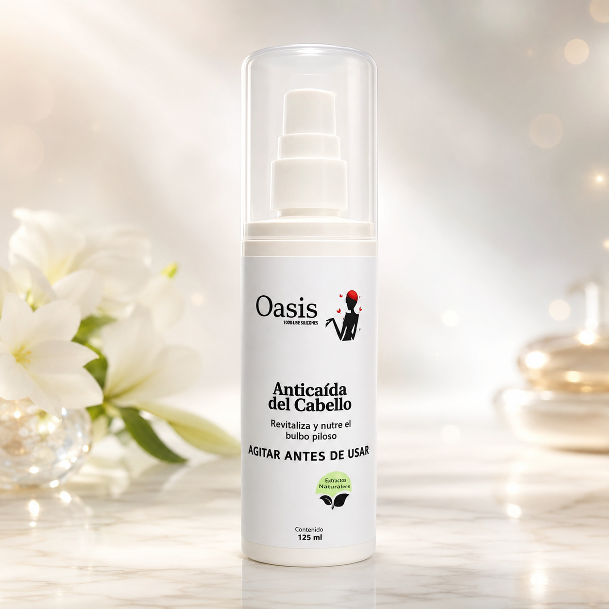 Loción Anticaída Oasis – Revitaliza y Nutre el Bulbo Piloso | Tratamiento Capilar 125 ml