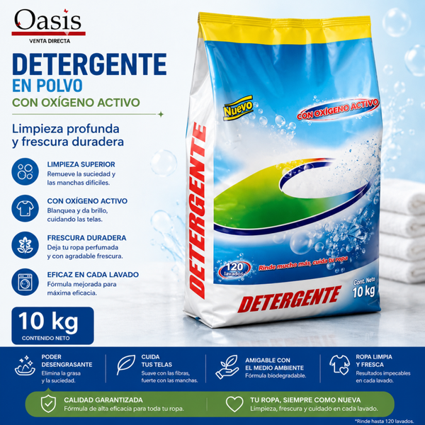Detergente Lavadora en Polvo – 10 Kg