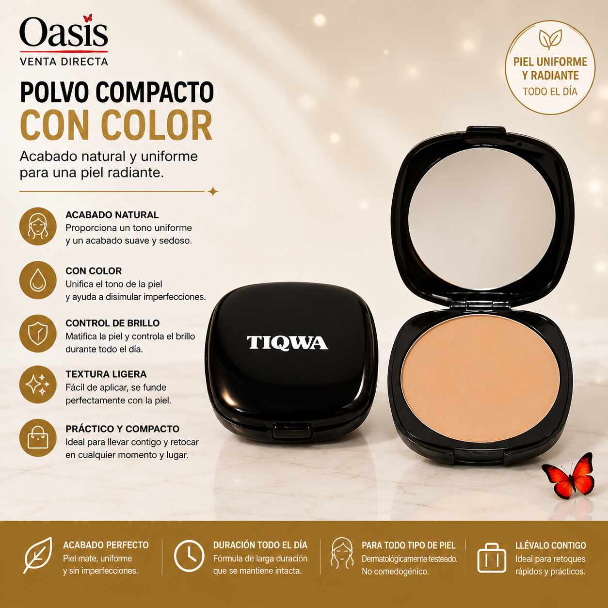 Maquillaje en Crema Tiqwa – Cobertura Natural y Acabado Perfecto