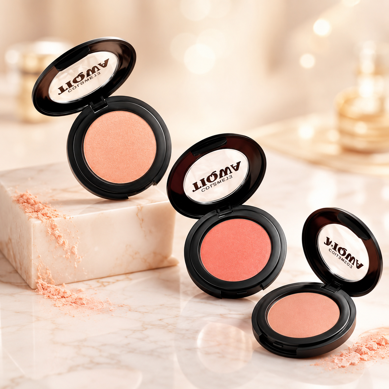 Colorete Compacto TIQWA – Tonos Naturales y Luminosos