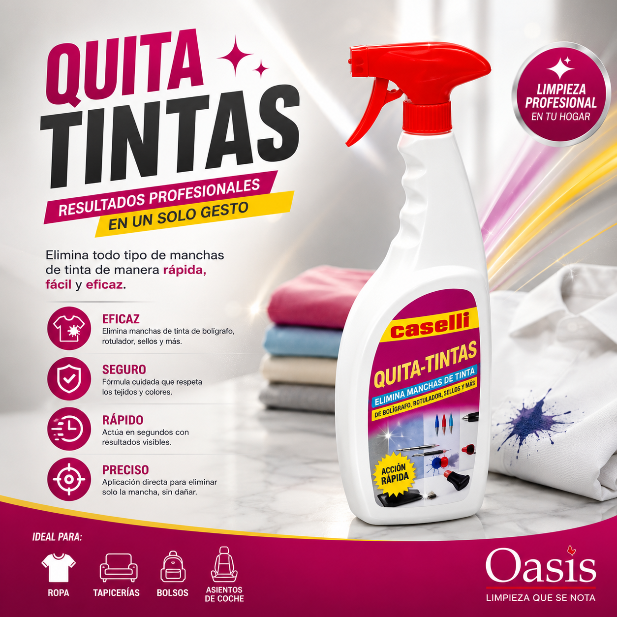 Quitatintas Profesional Oasis – 750 ml