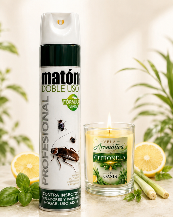 Lote Insecticida Profesional + Vela de Citronela de regalo