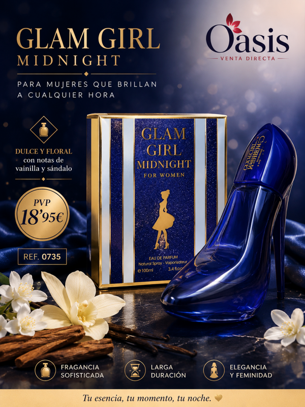 Perfume Glam Girl Midnight para Mujer 100 ml – Vainilla y Sándalo