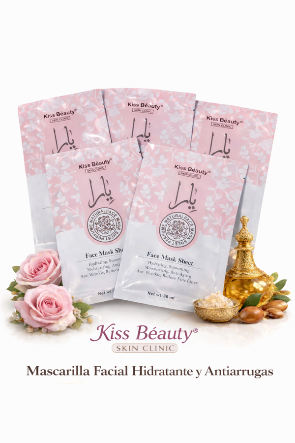 Mascarilla Facial Hidratante y Antiarrugas Kiss Beauty
