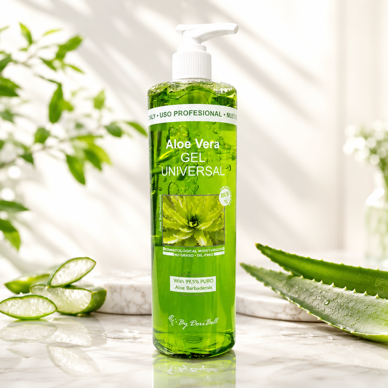 GEL CORPORAL CON 99,9% ALOE VERA  BARBADENSIS PURO 500ML