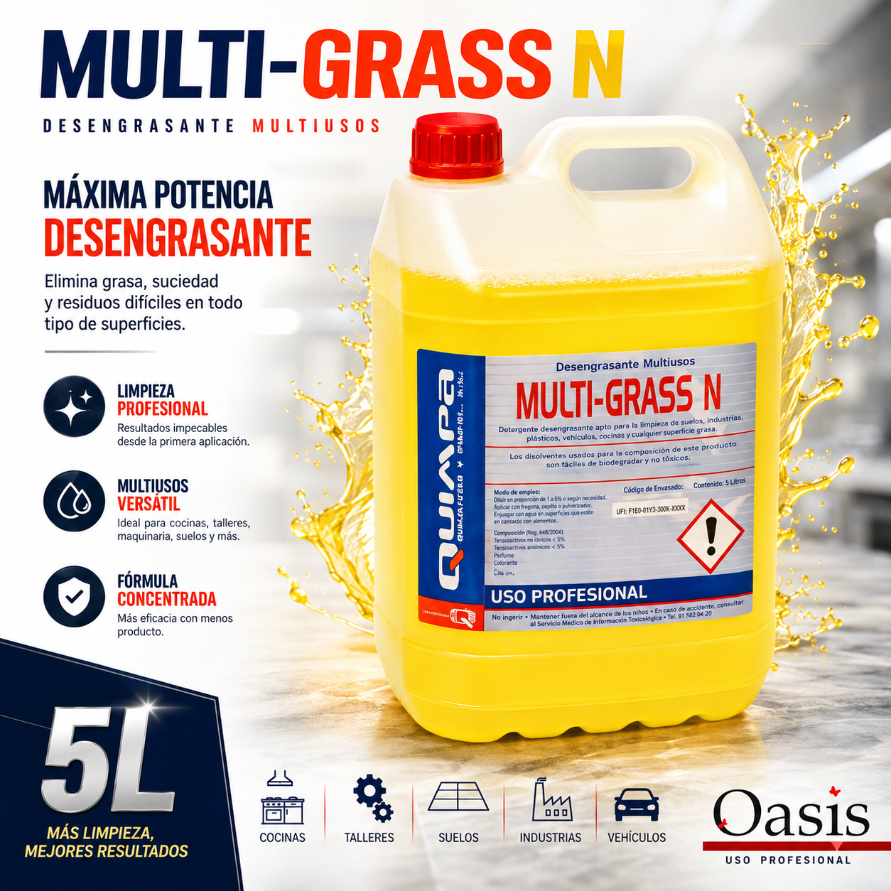 Desengrasante Multi-Grass Profesional – 5 L