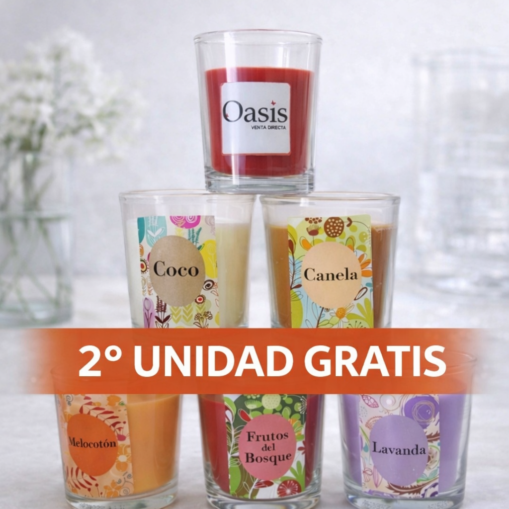 Velas Aromáticas Oasis – 2ª Unidad GRATIS