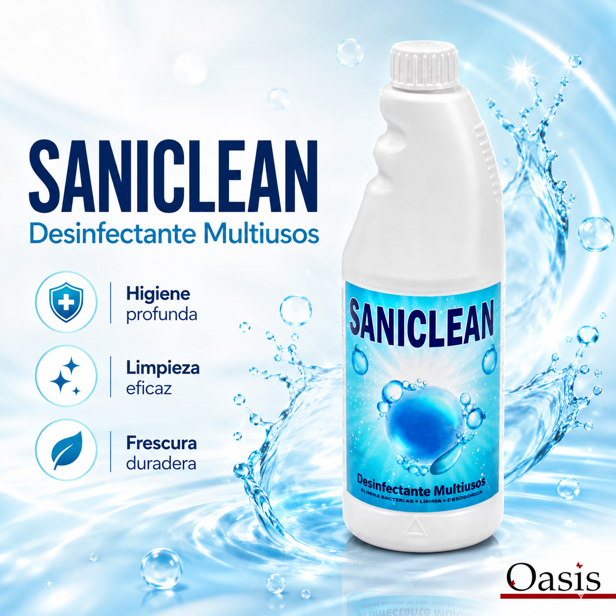 Desinfectante Multiusos Bactericida, Fungicida y Viricida – 750 ml