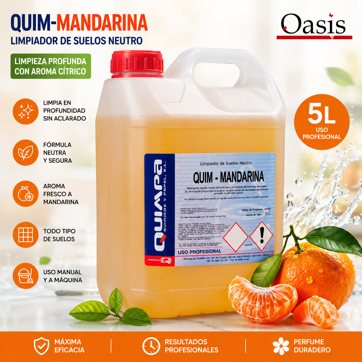 Limpiador de Suelos Neutro Mandarina – 5 L