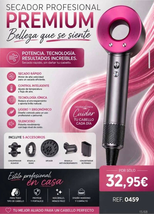 Secador Profesional Premium con Tecnología Iónica