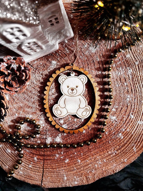 Boule de Noël suspendu 🧸🎄 (2 modèles)