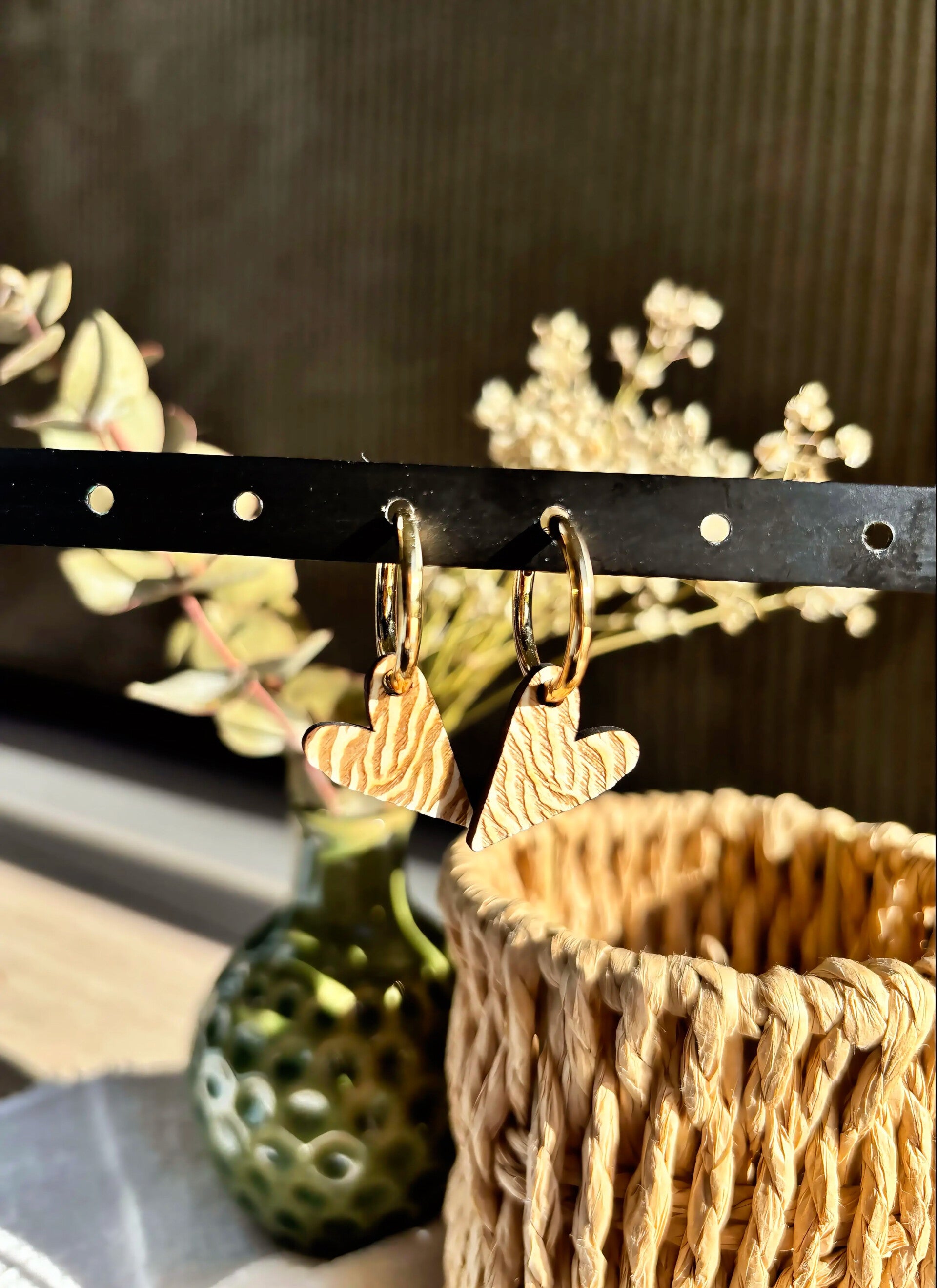 Boucles d’oreilles cœur zèbre 🦓