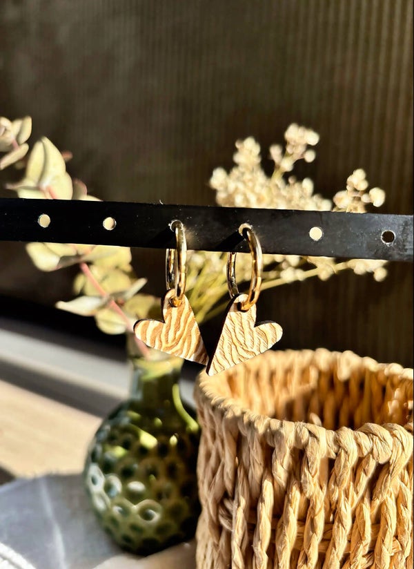 Boucles d’oreilles cœur zèbre 🦓