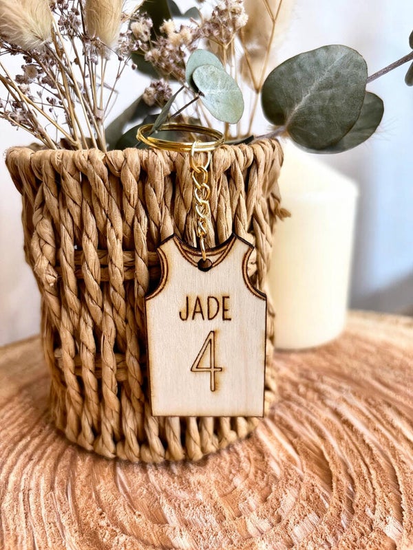 Porte-clés maillot de basket personnalisé 🏀
