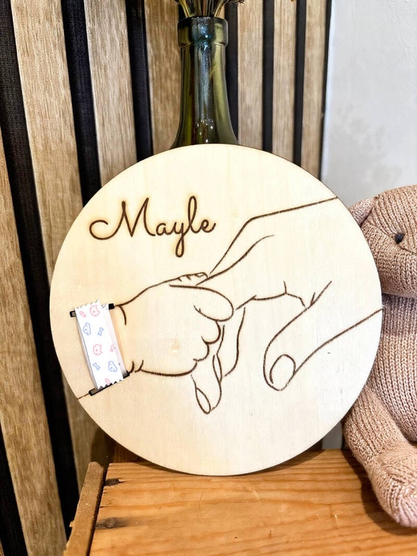 Porte bracelet de naissance personnalisé 👶🏼🤎