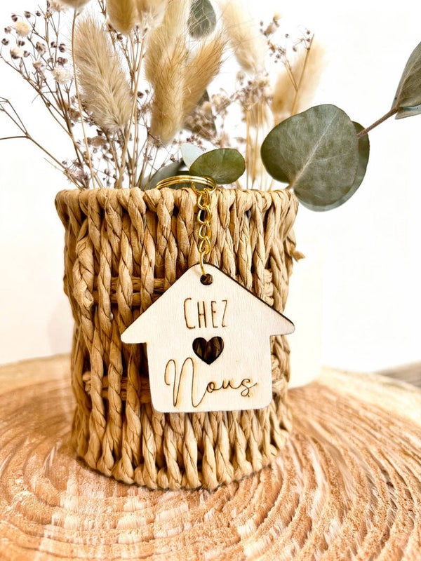 Porte-clés maison « Chez nous » 🏠