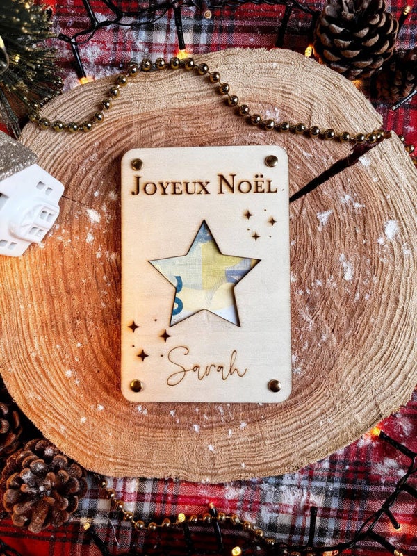 Carte en bois Noël 🎄🎁⭐️ (3 modèles)