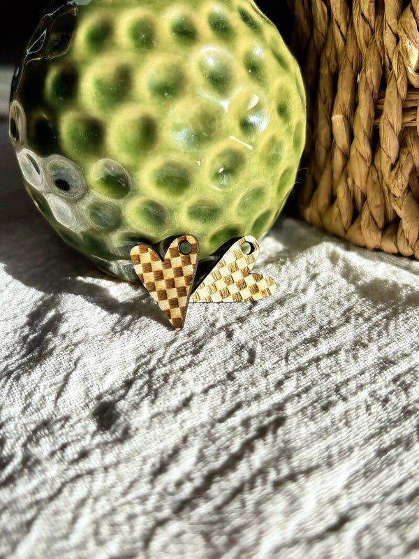 Médaillons cœur damier 🖤