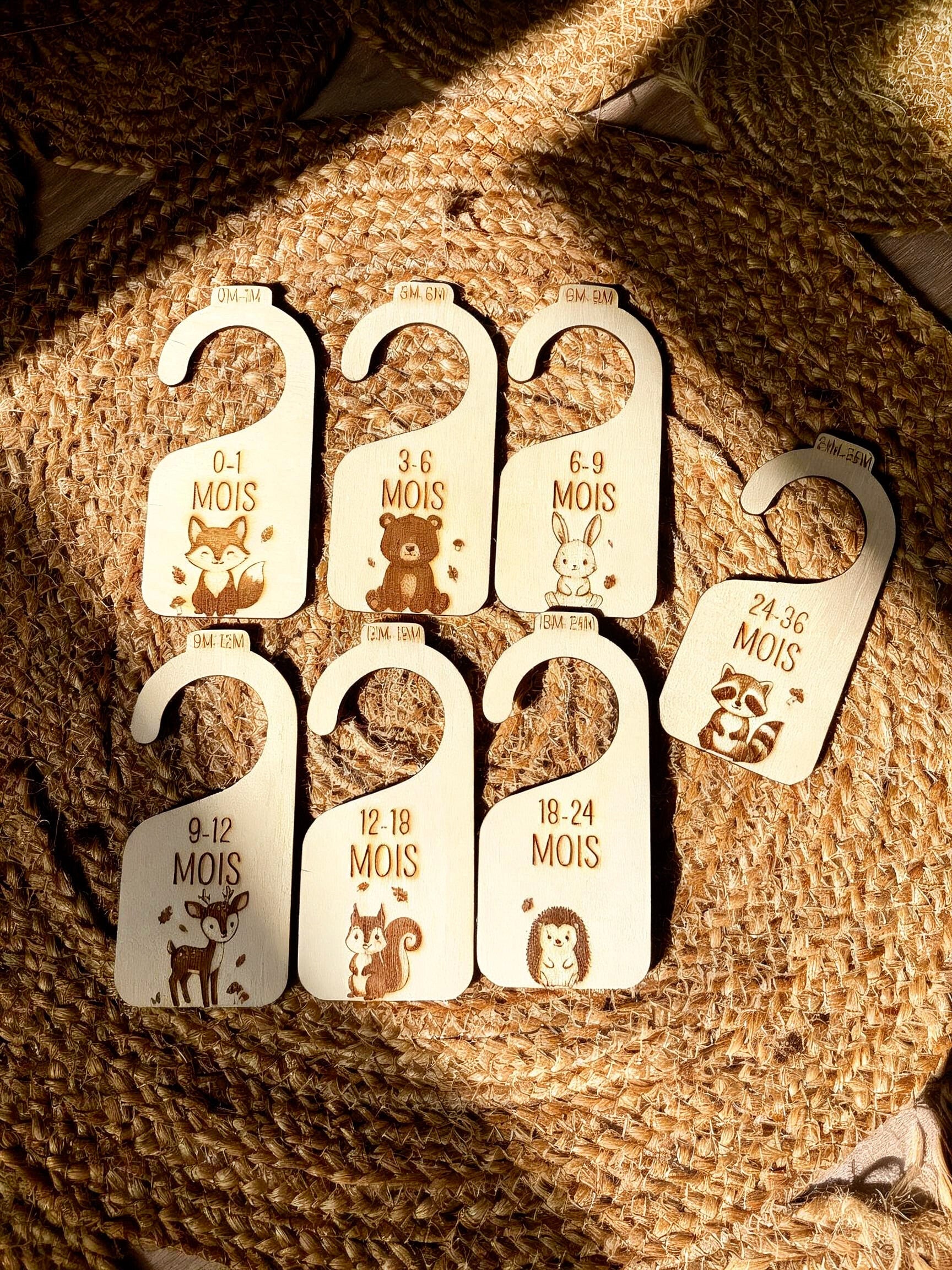 Séparateurs de vêtements bébé (forêt) 🍂