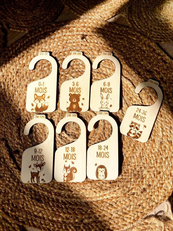 Séparateurs de vêtements bébé (forêt) 🍂