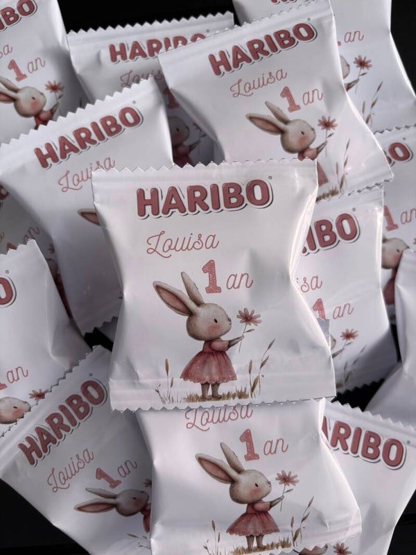 Haribo dragibus - étiquette à assembler soi-même