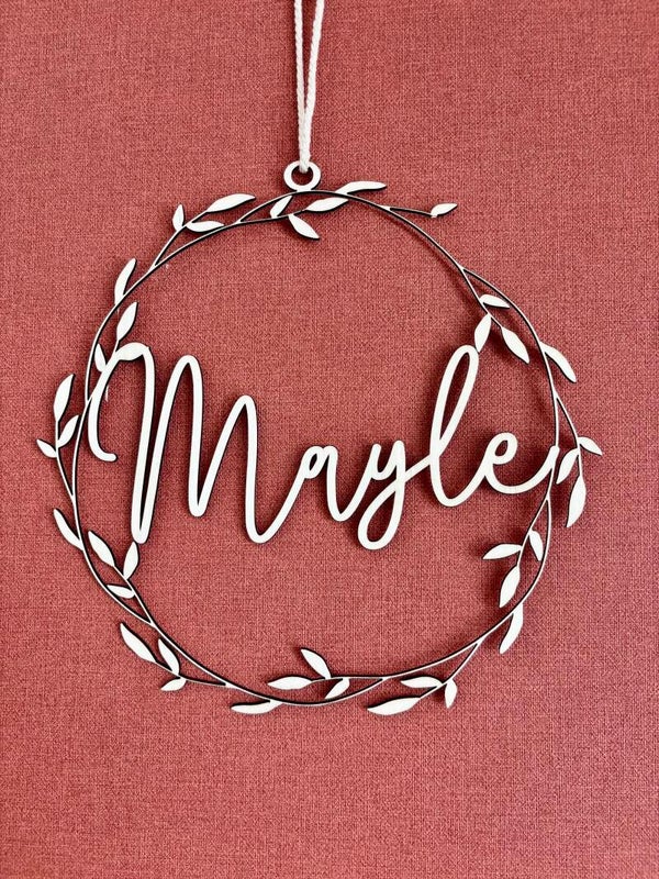 Couronne en bois personnalisée🤎