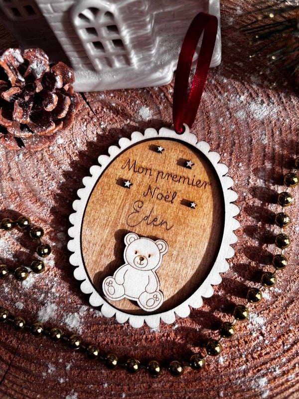 Boule de Noël «mon premier noël» 🤎🧸