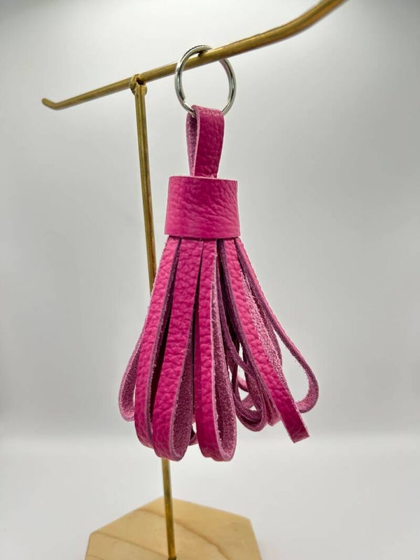 Sleutelhanger Pompon roos