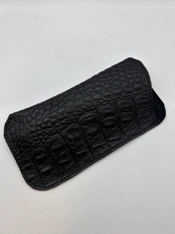 Brillen sleeve croco zwart