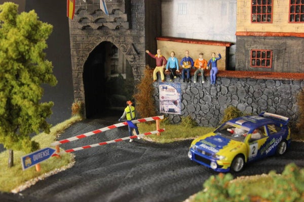 Diorama with Ninco Seat Cordoba WRC Evo 2 1:32 Rallye de Ourense 2001