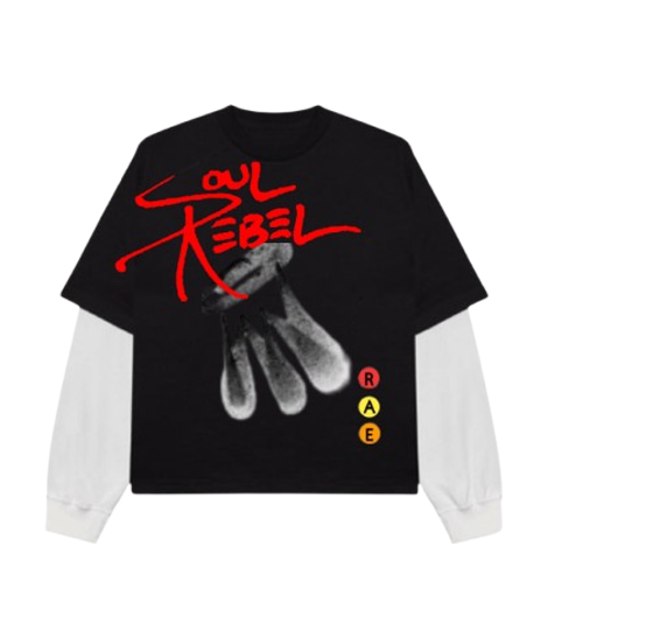 Rebel soul long-sleeved in black