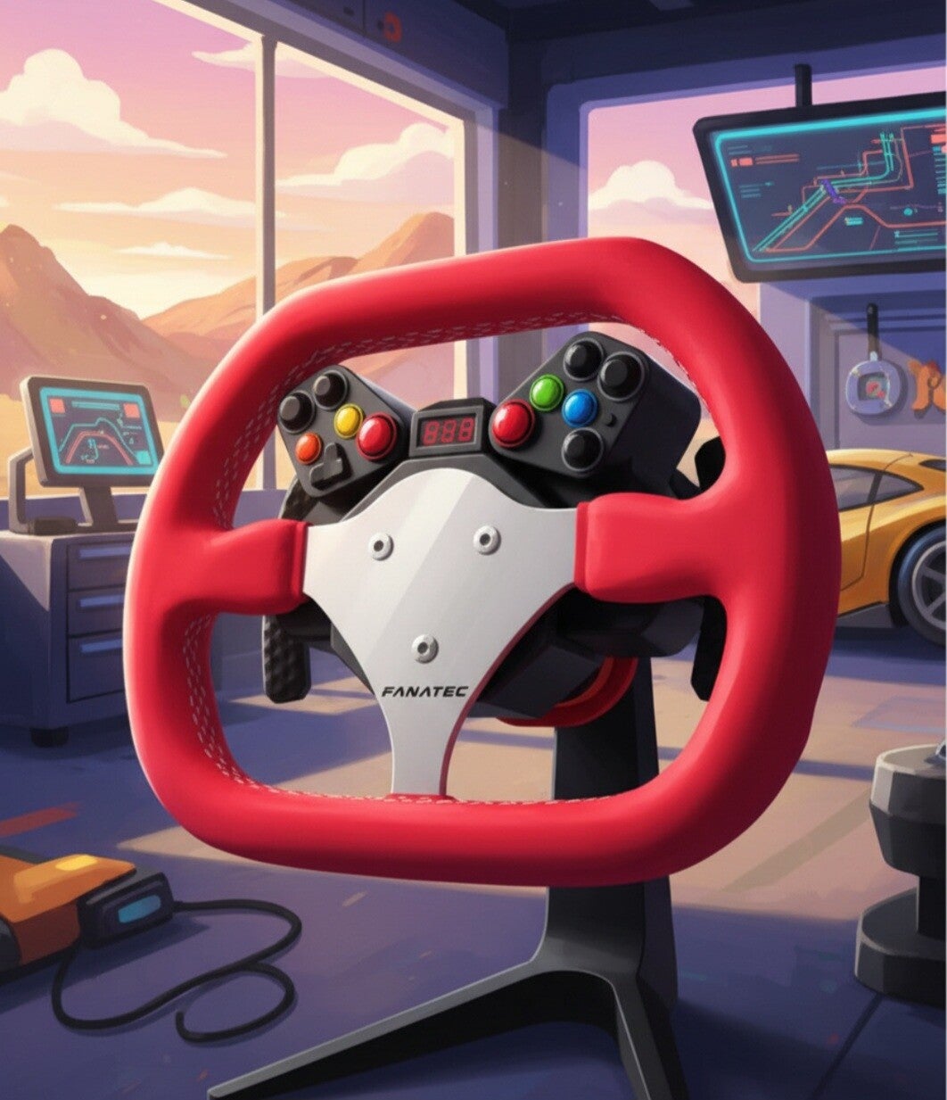Présentoir de volant Fanatec pour système de fixation QR1