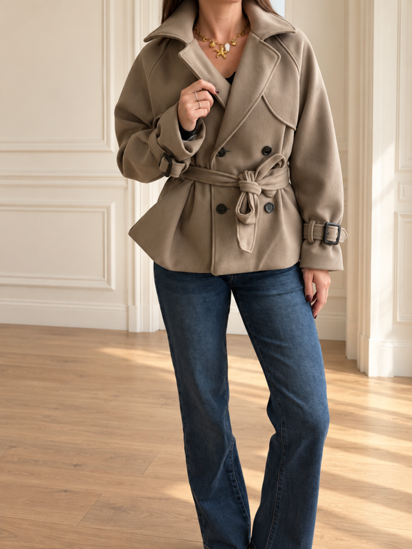 Manteau court unis