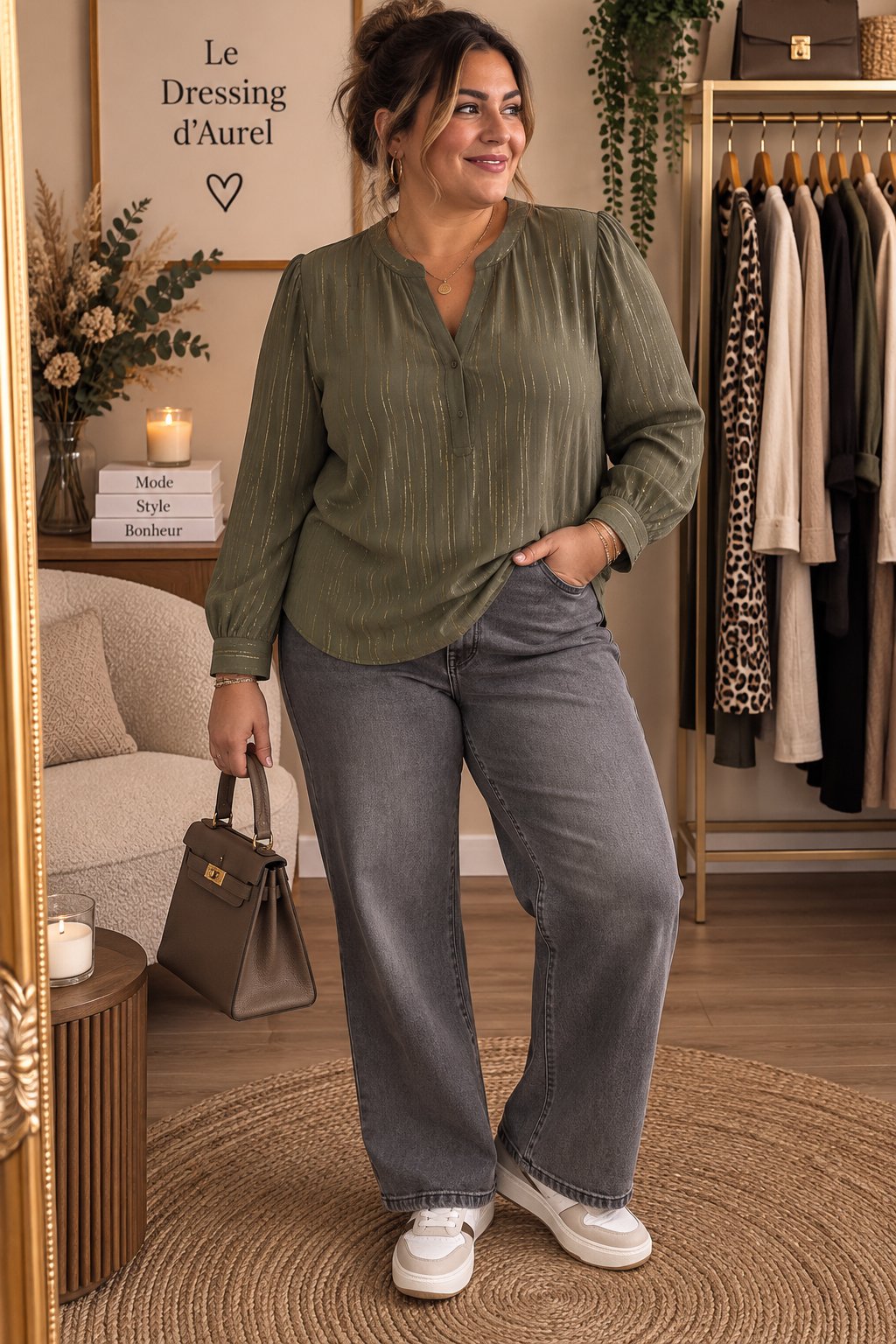 Blouse kaki unis