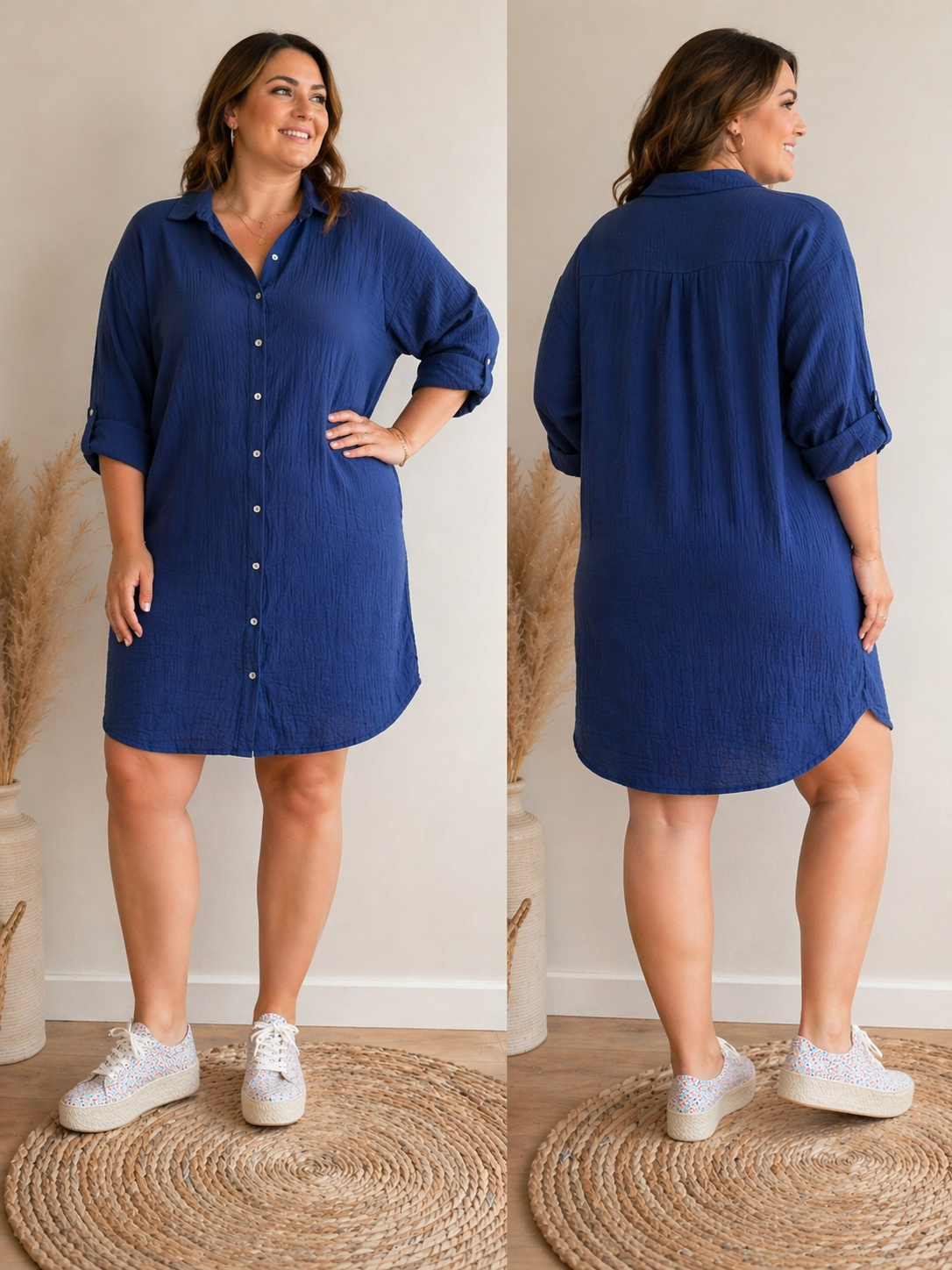 Robe chemise gaz coton GT