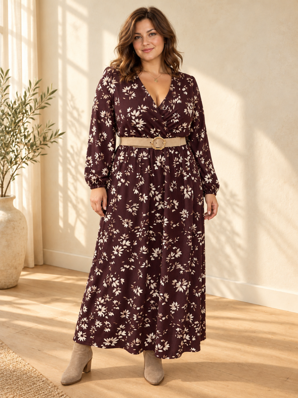Robe longue TALIA PRUNE